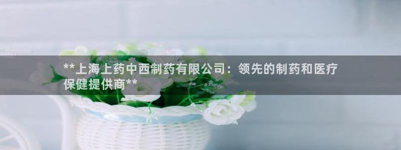 老哥吧九游会下架吗：**上海上药中西制药有限公司：领先的制药和医疗
保健提供商**